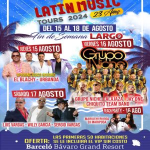 Latin Music Tours 2024 Barcelo Bavaro Beach