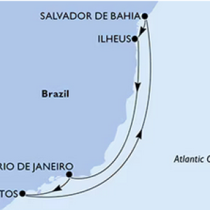 Crucero MSC sin visa desde Brasil 2 itinerario MSC Seaview Brasil